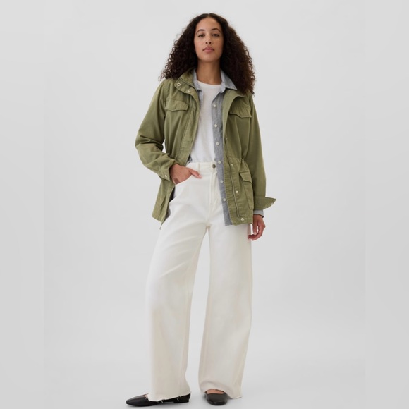 NWT Upcycled “Gucci” embroidered Tiger patch olive green field jacket size XL - Picture 11 of 15